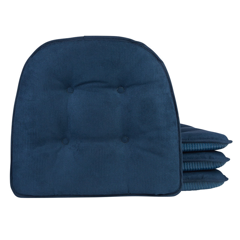 Coussins de salle à manger et de cuisine antidérapants de 16 po x 15 po x 2 po, Chocolat