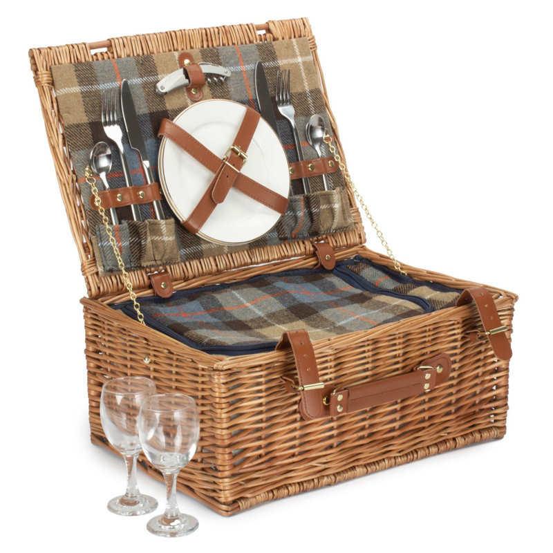 Cantara 2 Person Fitted Wicker Picnic Basket
