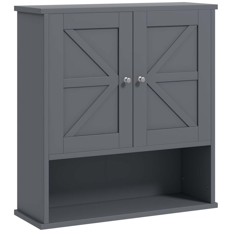 Farmhouse Bathroom Wall Cabinet, Black