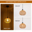 1 - Light  Rattan Farmhouse Bohemian Single Globe Pendant