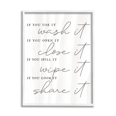 «Witty Rustic Kitchen Rules», citation de calligraphie