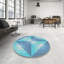 Tapis bleu ciel à motif-1807060996