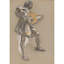 Figurine avec mandoline en costume médiéval