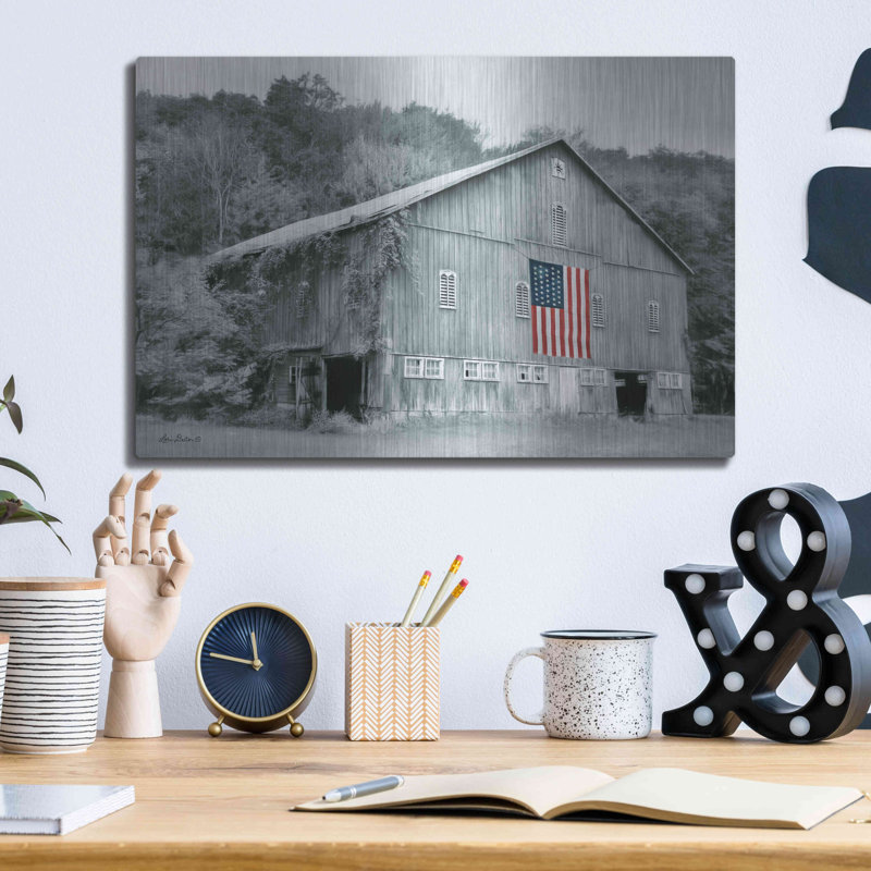 «Patriotic Farm II» par Lori Deiter, H 12 po x l 16 po