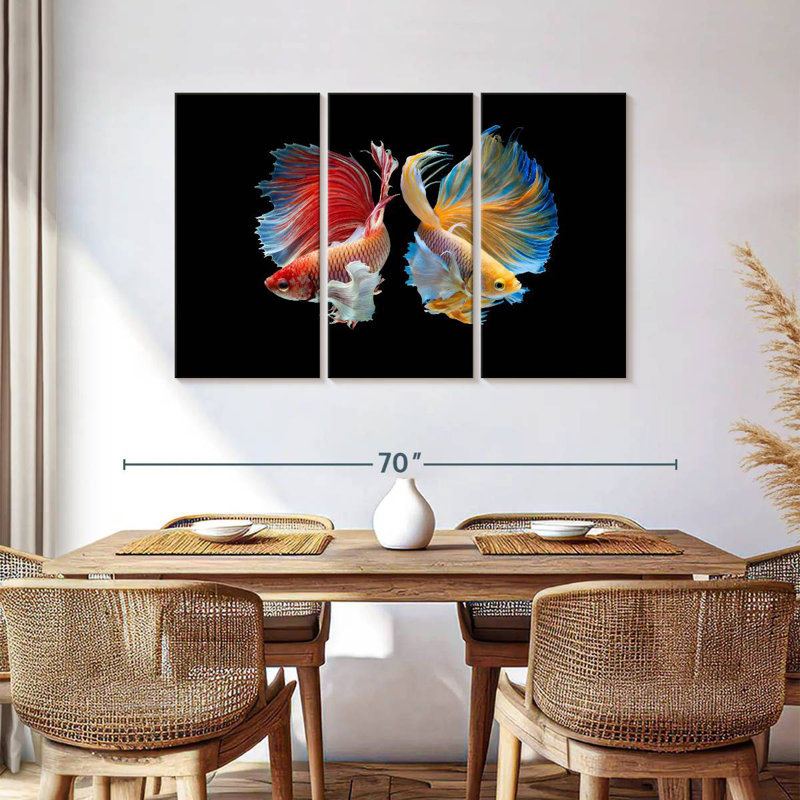 Betta Fish In Sync, 36" H x 57" W