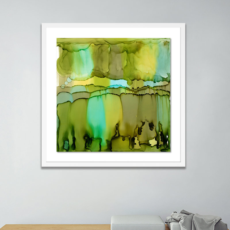 Rewriting The Path I Print by Julie Pelaez, White, 40" H x 40" W x 2.5" D