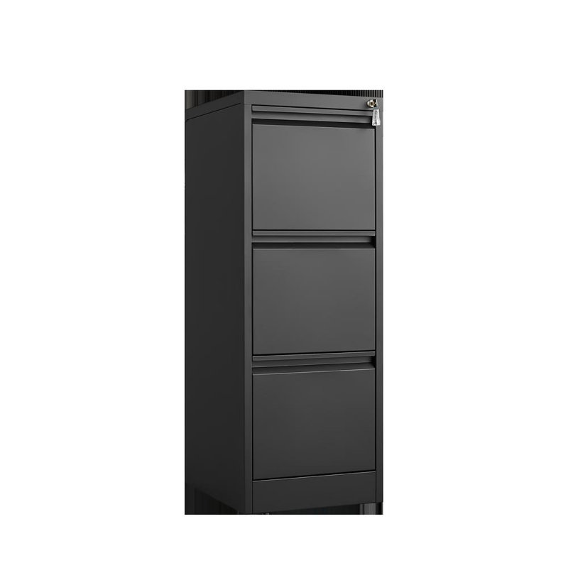 14.76'' Wide 3 -Drawer Mobile File Cabinet, Black