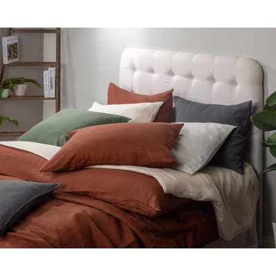 Meeks Linen Duvet Cover Set - King
