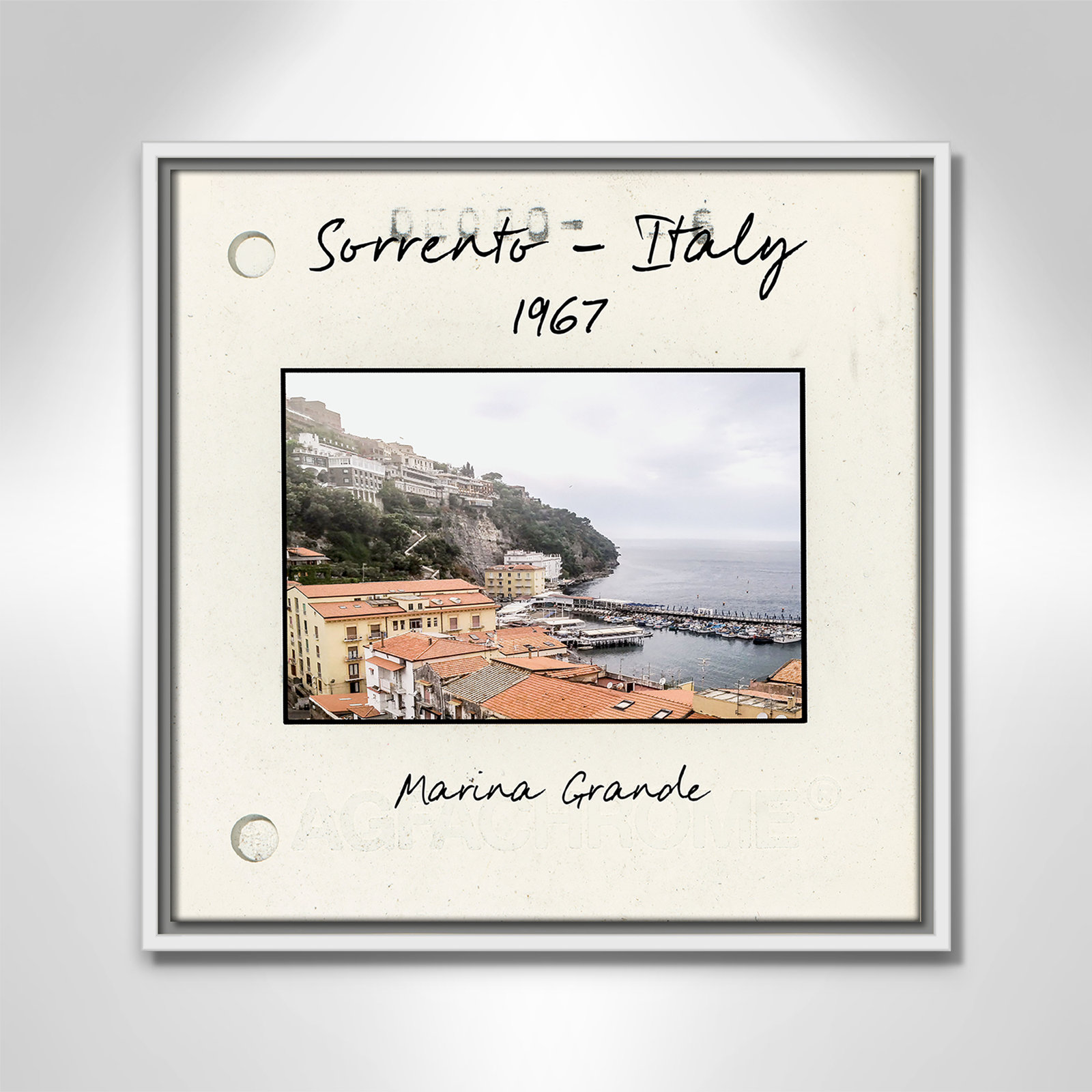 Ritona "Sorrento, Italy" Print, White Floater Framed Canvas, 17.5" H x 17.5" W x 2" D
