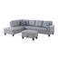 Canapé modulaire en similicuir avec repose-pieds Irine-131519635