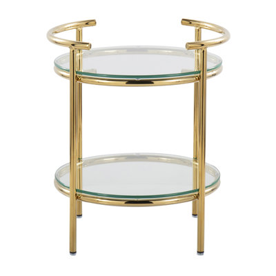 Nellye Glass Tray Top End Table