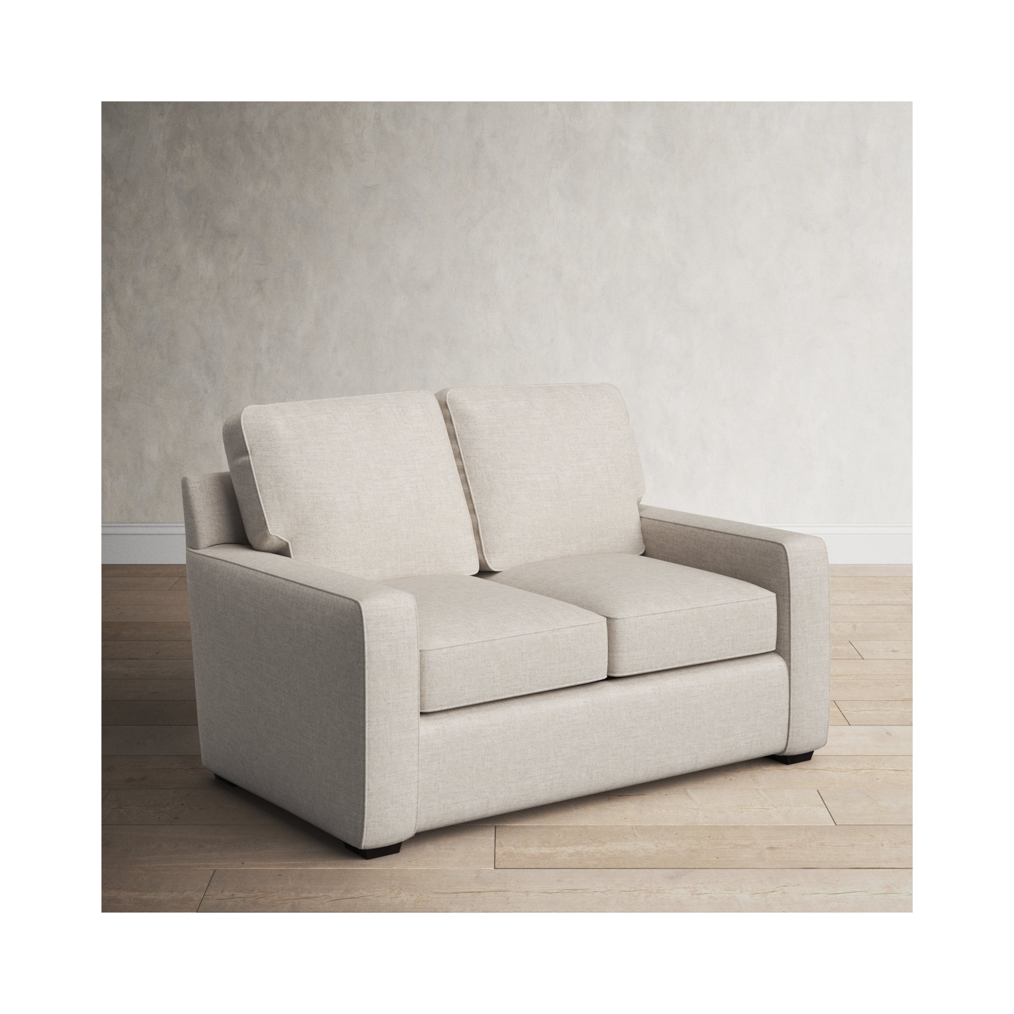 Taylor 56'' Upholstered Loveseat, Nomad Snow Crypton® Chenille