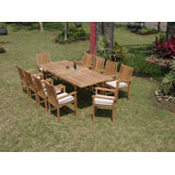 Mallorca Outdoor 13 - Piece Teak Dining Set