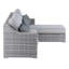 Canapé modulaire extérieur avec rangement Elle Decor Vallauris, gris
