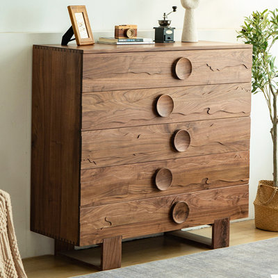 Commode d'appoint en noyer de style scandinave