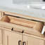 Meuble-lavabo simple en bois massif 48 po avec lavabo en marbre de Carrare 1,5 po Tidworth-219447702-208231501