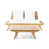 Teak Frame/White Cushion