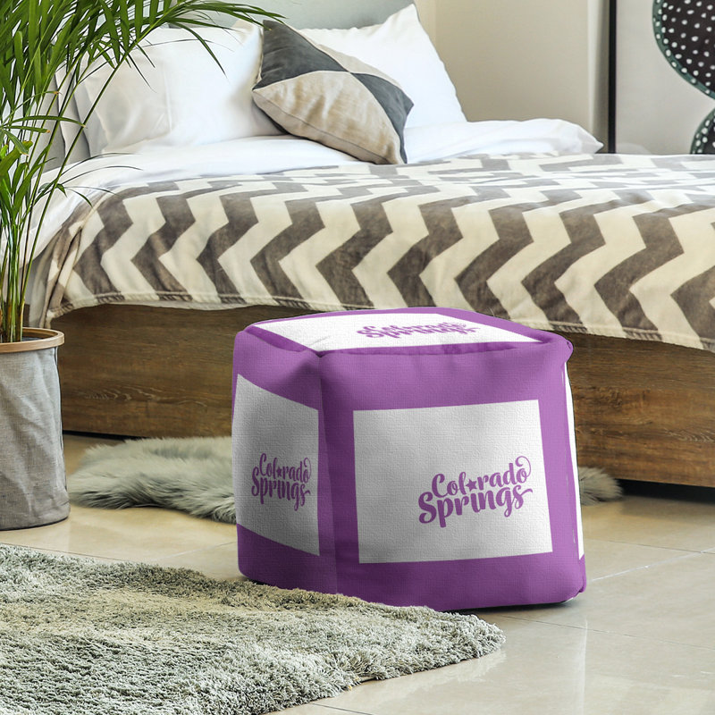 Upholstered Ottoman, Violet
