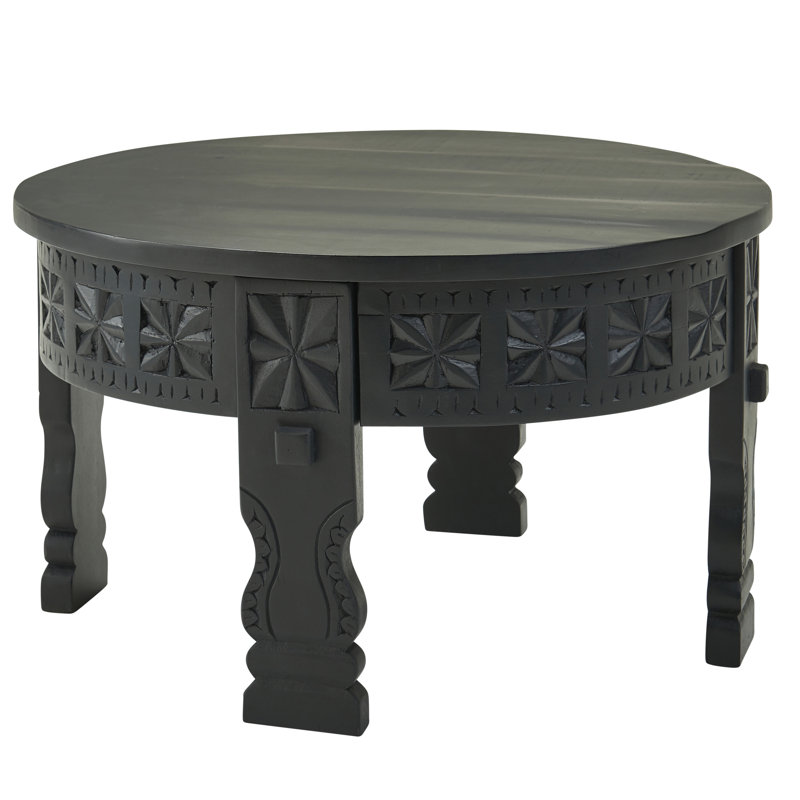 Guban Solid Wood Four Leg Coffee Table, 36cm H x 60cm W x 60cm D