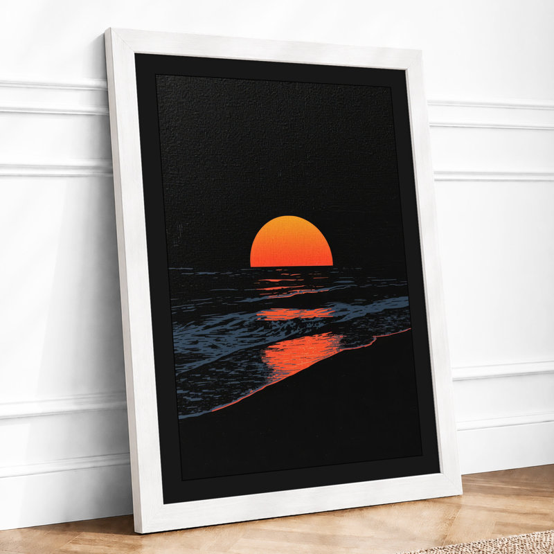Sun Meets Horizon Coastal - Print, A4 - 29.7 x 21.0 cm, White