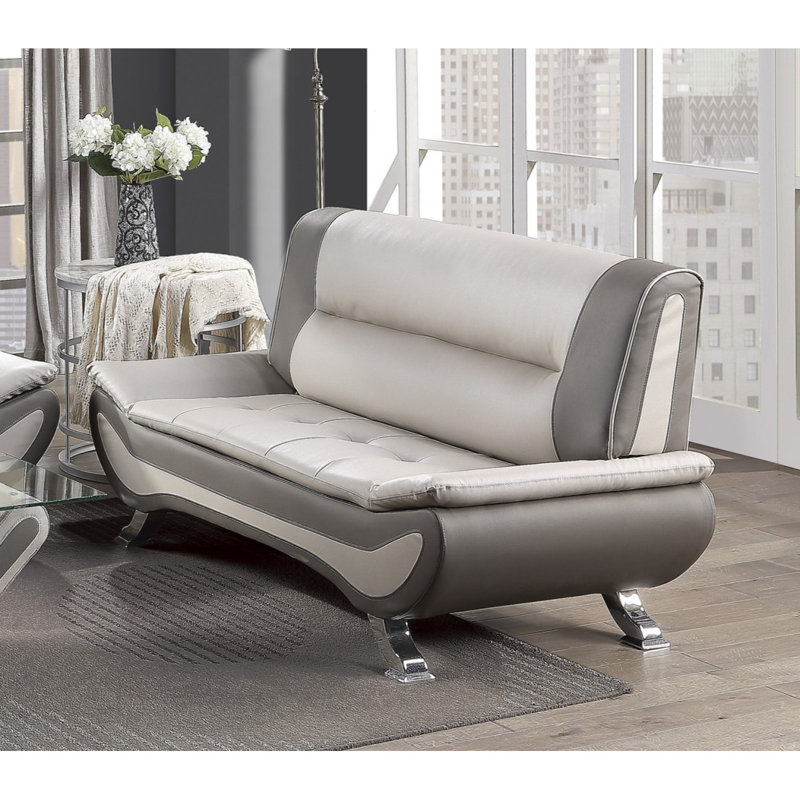 Causeuse moderne 1 pièce et canapé rembourré en polyuréthane, Beige