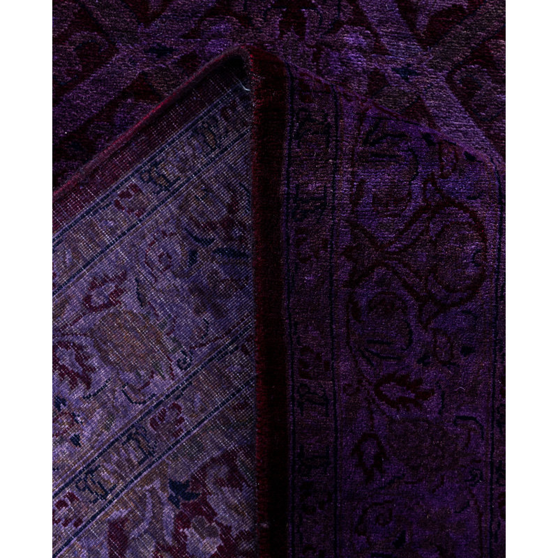 Overdyed One-of-a-Kind 2' 7" X 12' 9" Hand Knotted Area Rug
