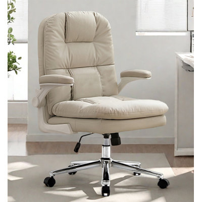 Fauteuil inclinable moderne en similicuir avec pieds en métal