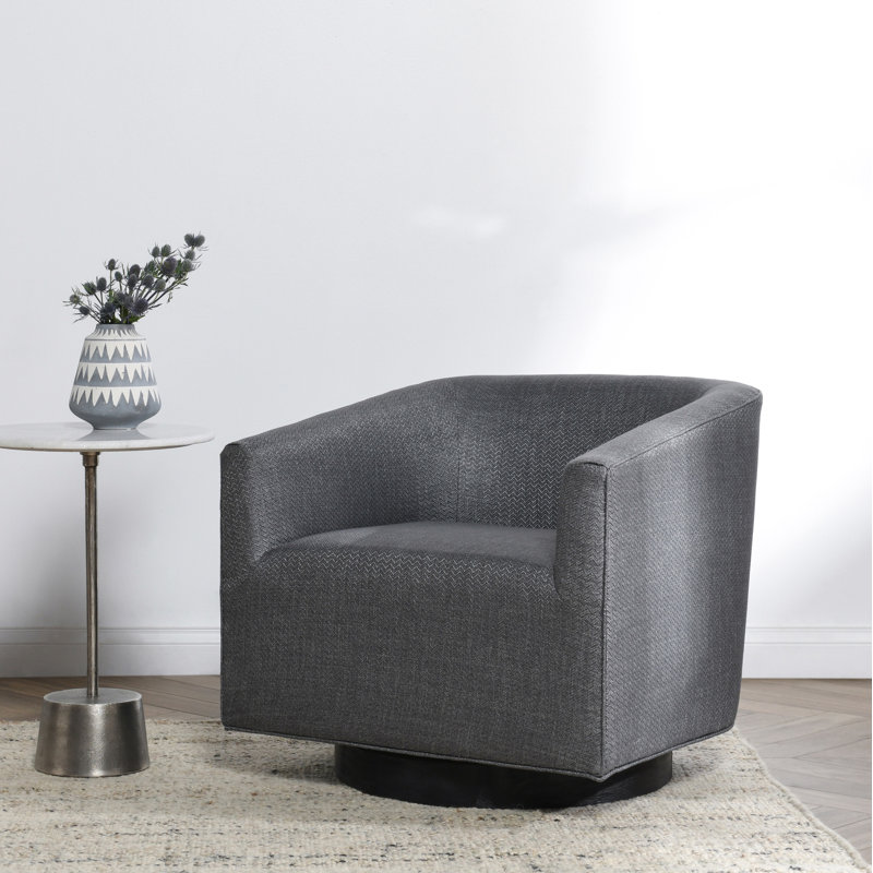 Leroy Swivel Barrel Chair, Taupe Twill