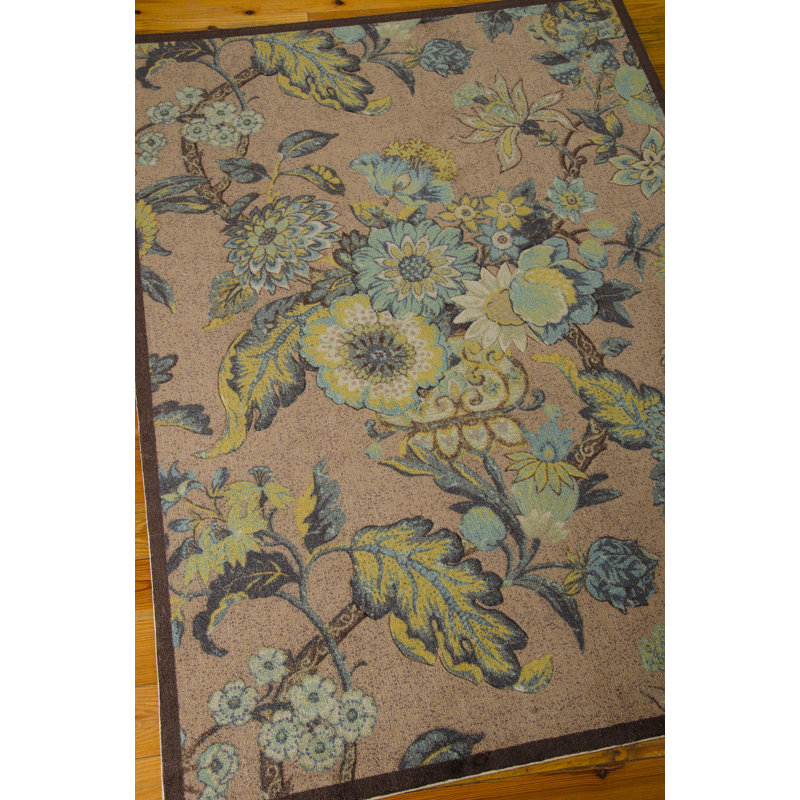 Tapis bleu / gris Delagarza Delight, Rectangle 5 pi x 7 pi