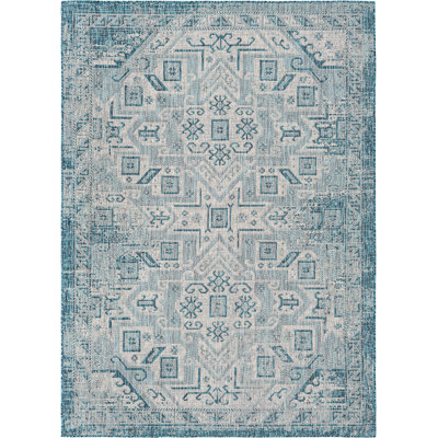 Tapis d'extérieur couleur bleu