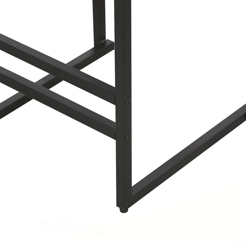 Confortable tabourets de bar rembourrés en cuir de polyuréthane avec dossier et repose-pieds, ensemble de 2 pour cuisines et bars modernes