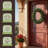 24” Large Boxwood Wreath for Front Door - All-Season Artificial Boxwood Spring, Summer, Fall, or Winter Wreath - Indoor/Outdoor Modern Farmhouse Front Porch Decor by Pure Garden (Green)-1948337321-1966416586