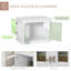 Table de bout avec cage triple pour chien PawHut
