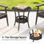 Table d'appoint de patio ronde en osier-937704360