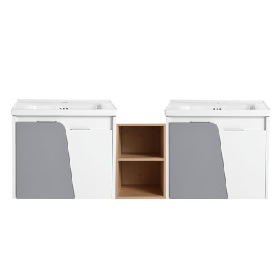 59.6'' Double Bathroom Vanity with Top