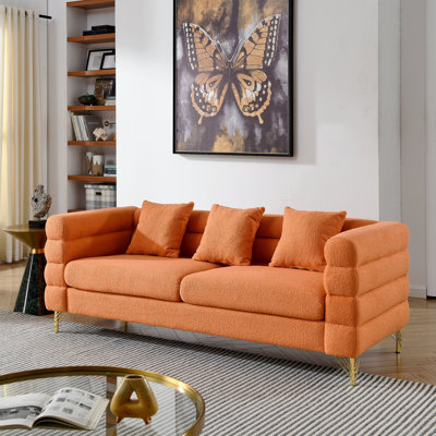Canapé modulaire surdimensionné de 81 pouces à 3 places de 81 pouces, canapé modulaire à assise profonde en tissu Comfort Comfort, assise douce avec 3 coussins