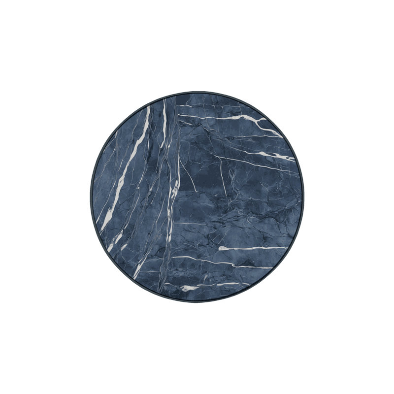 Machine Washable Gray Area Rug, Round 3'