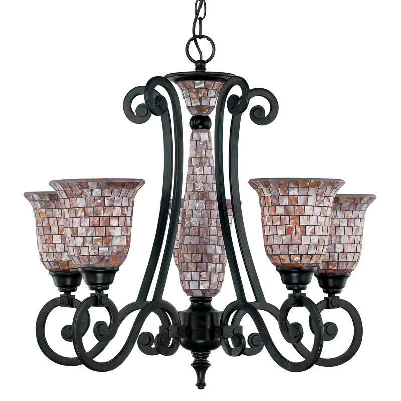 Lustre classique/traditionnel ombré 5 lumières Conard