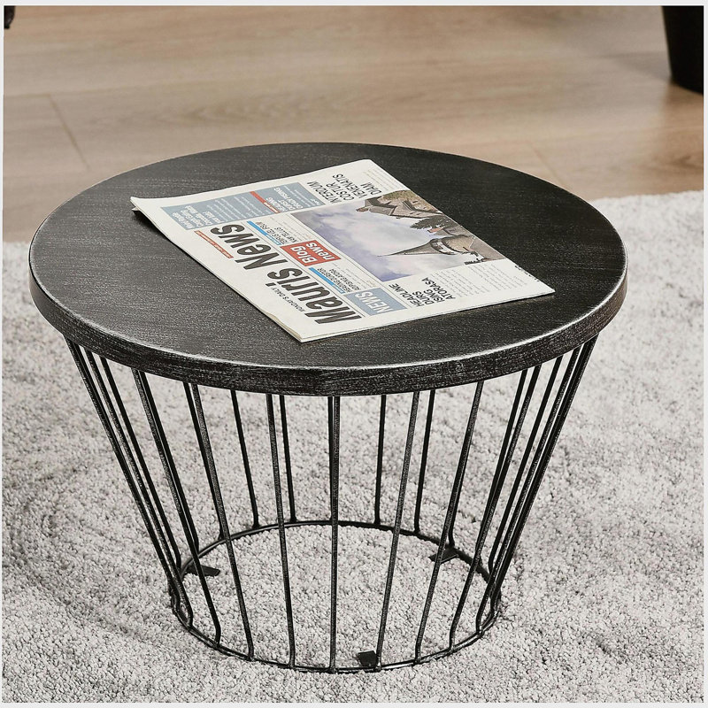 Table d'appoint en acier 16 po Outsunny