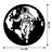Decorative Metal Wall Accessory, Black Finish, 24.0 x 24.0 inches | 100% Metal Construction, Thickness: 0.05 inches | Stylish & Durable Home Decor for Living Room, Bedroom, or Office, Modern Aesthetic Design