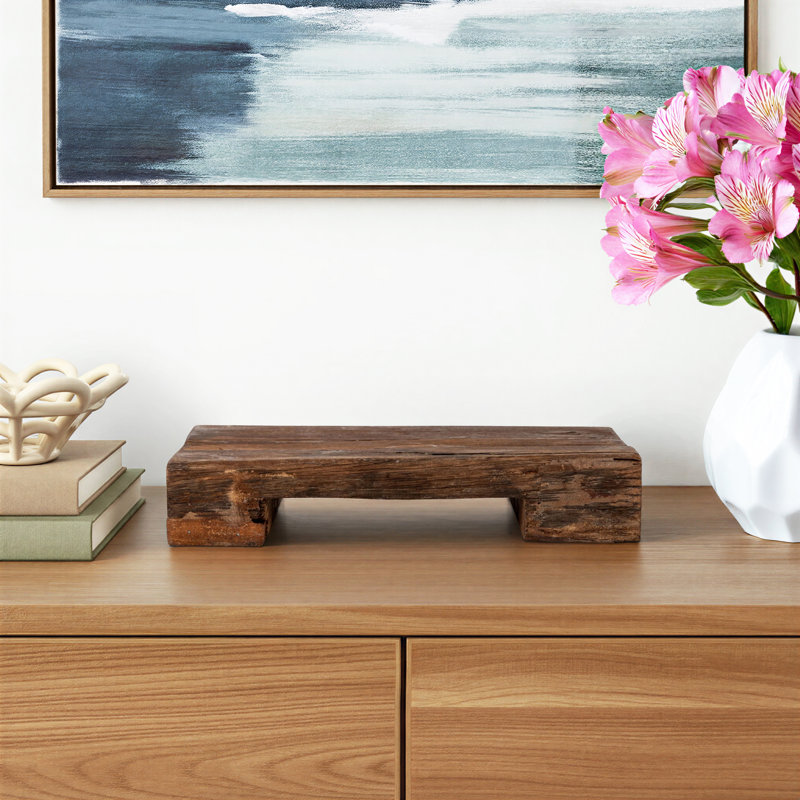 Pacific Found Wood Pedestal Tray
