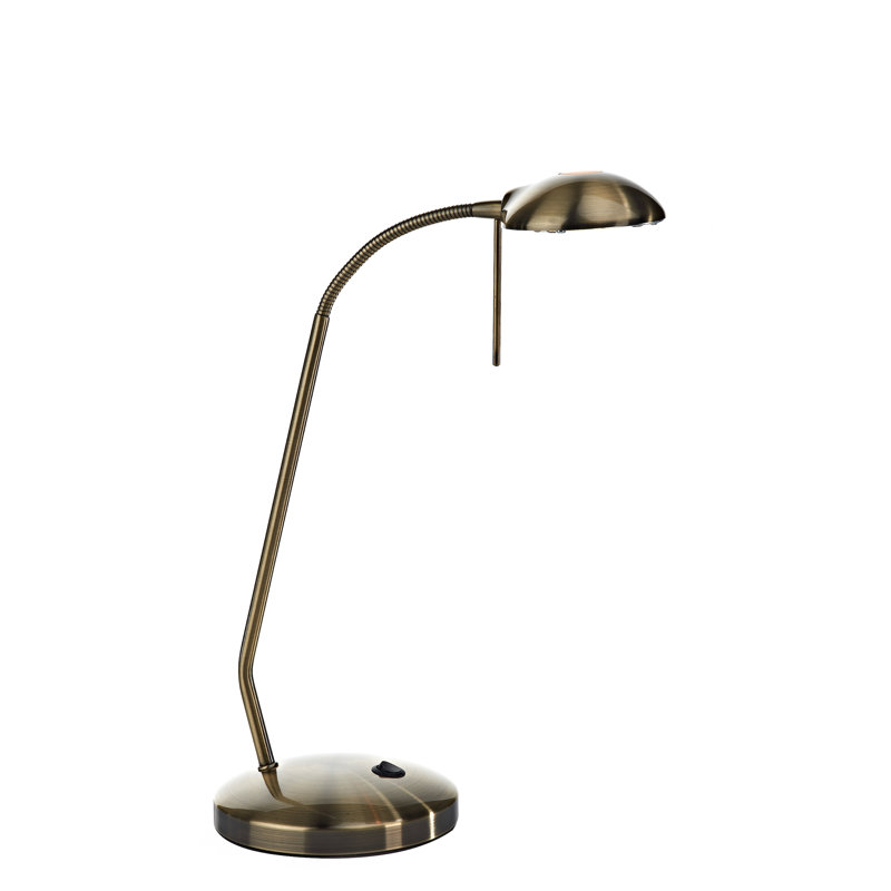 Lummus Metal Desk Lamp, Antique Brass