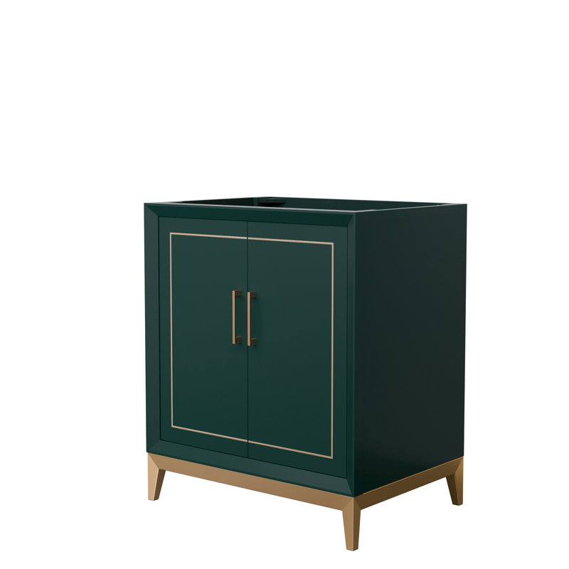 Base de meuble-lavabo simple 29,5 po Marlena seulement, Vert