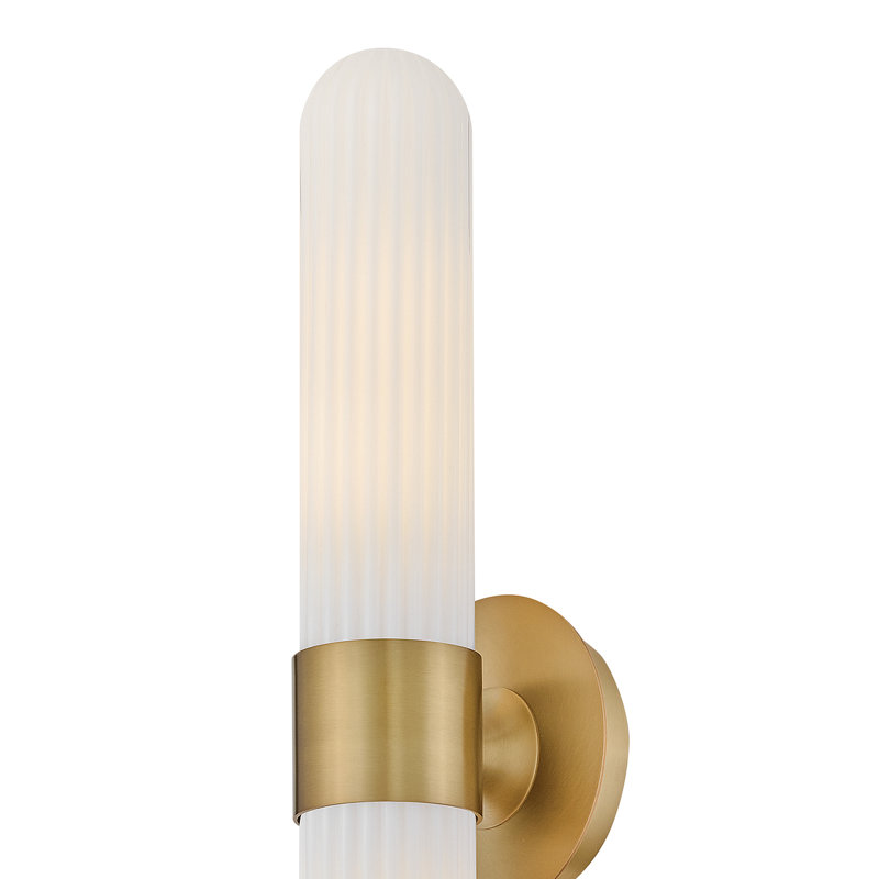 Grande applique à deux lumières Hinkley Nina, Laiton laqué