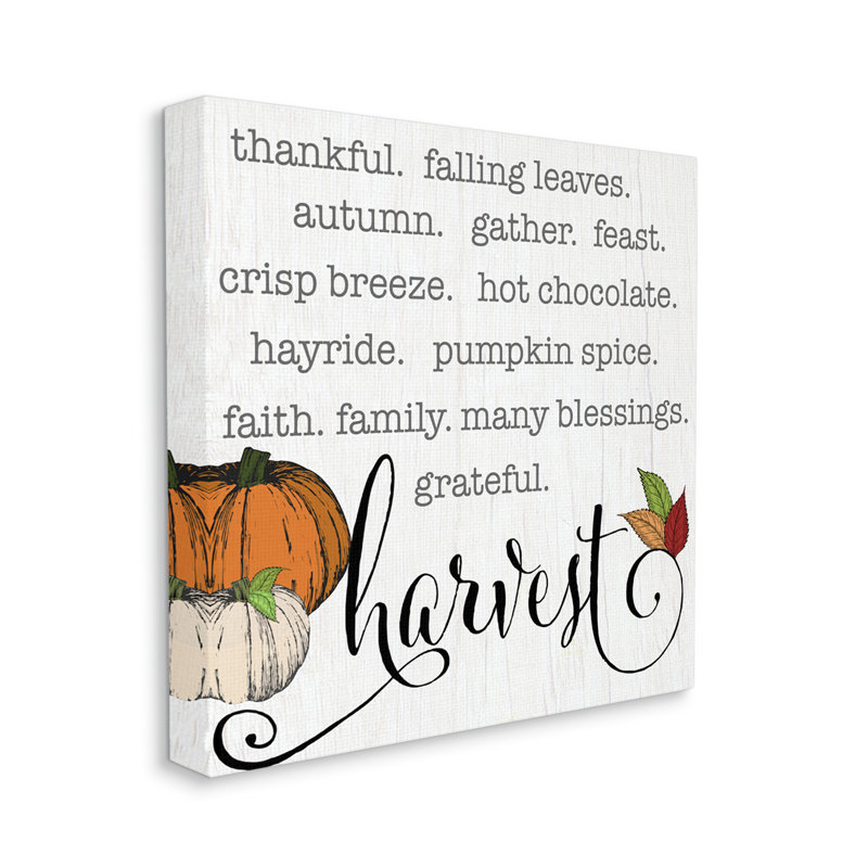 «Fall Harvest» par CAD Designs - Art textuel, Toile tendue, H 24 po x l 24 po