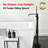 SUMERAIN Modern Matte Black Freestanding Bathtub Faucet with 360° Swivel Spout & Handheld Shower, Solid Brass Construction-120803723