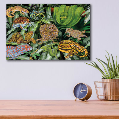  'Reptile & Amphibians' by Tim Jeffs Acrylic Glass Wall Art, 16" x 12"