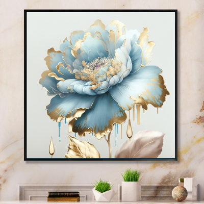 Chic Blue Blooming Flower III - Flowers Wall Art