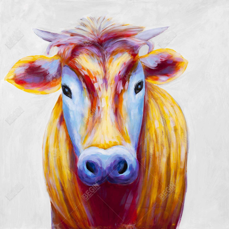 " Colorful Country Cow "