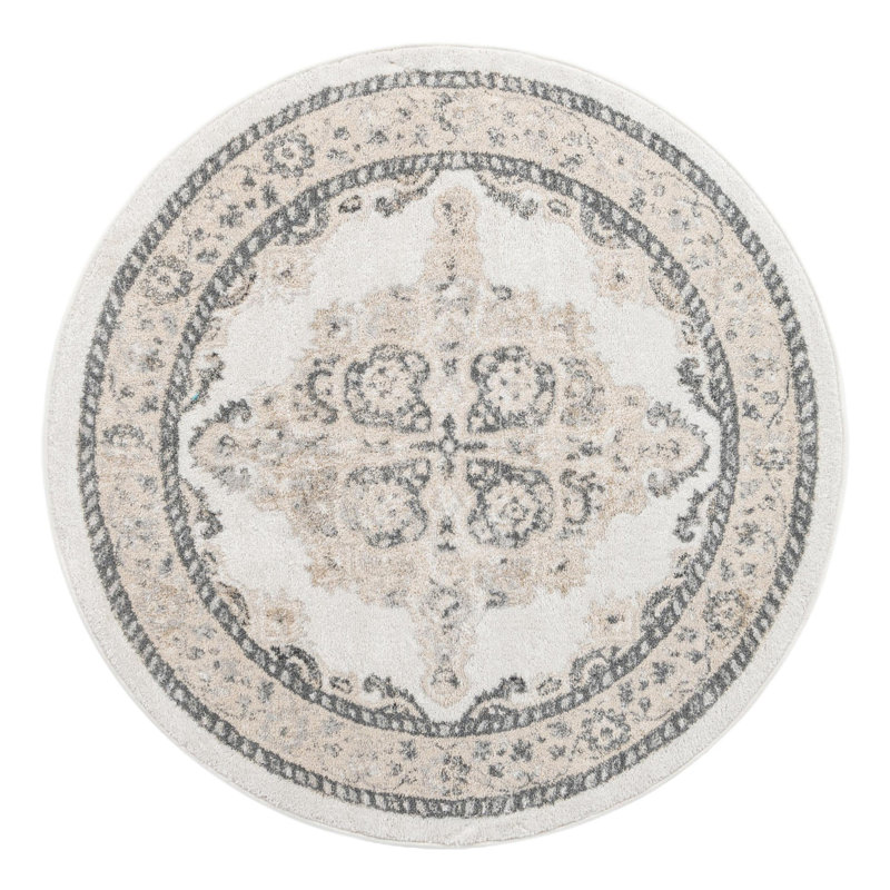 Anjelita Oriental Indoor Rug, Round 5'